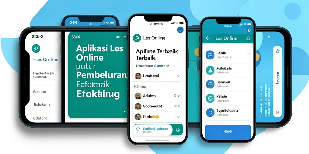 Tampilan antarmuka aplikasi Les Online 8364 yang ramah pengguna.