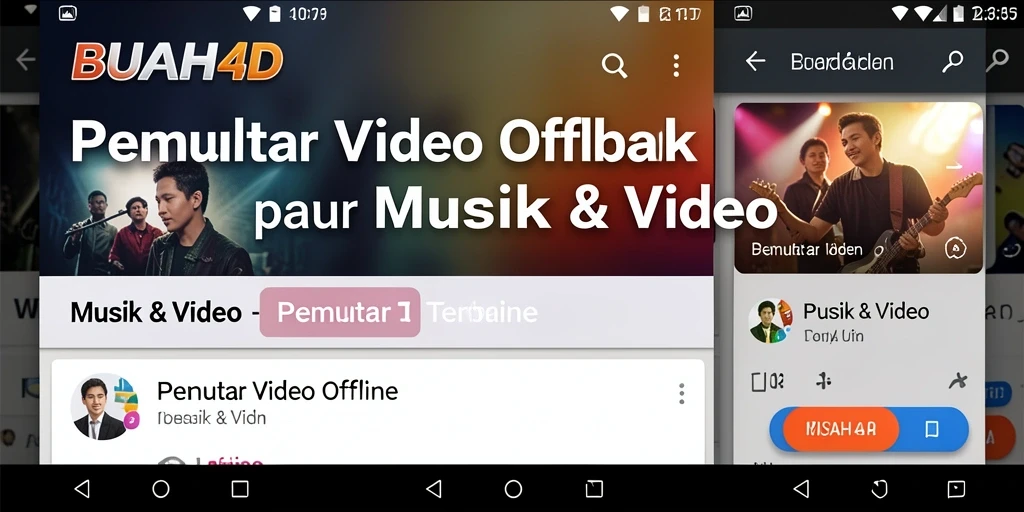 Tampilan antarmuka aplikasi BUAH4D Pemutar Video Offline yang user-friendly.