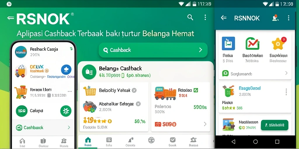 Antarmuka aplikasi RSNOK yang intuitif dan fungsional untuk cashback.