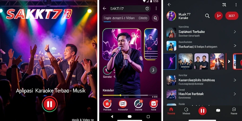 Antarmuka SAKTI77 yang menawan dengan fitur karaoke yang lengkap.
