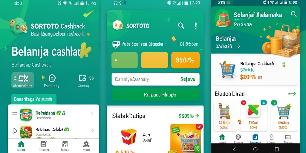 Tampilan antarmuka SORTOTO yang intuitif dan menggiurkan cashback.
